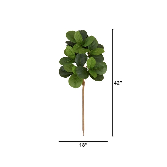 3.5 Artificial Fiddle Leaf Fig Tree - Set of 3 - SKU #T1419-S3 - 1