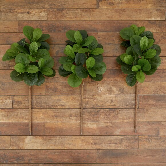 3.5 Artificial Fiddle Leaf Fig Tree - Set of 3 - SKU #T1419-S3 - 2