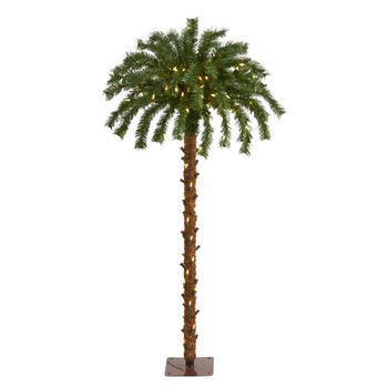 4 Christmas Palm Artificial Tree with 150 Warm White LED Lights - SKU #T1450