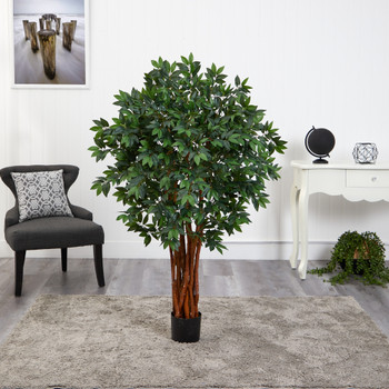 4.5 Lychee Artificial Tree with Natural Trunk - SKU #T1540