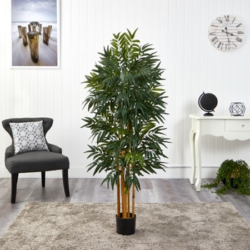 5 Phoenix Palm Artificial tree with Natural Trunk - SKU #T1546