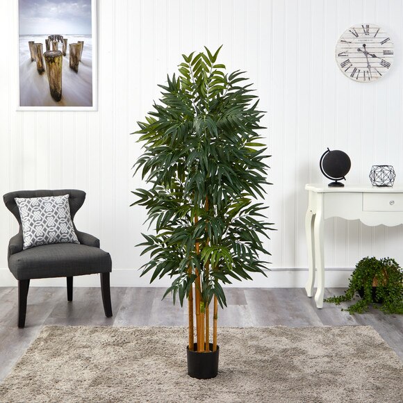 5 Phoenix Palm Artificial tree with Natural Trunk - SKU #T1546