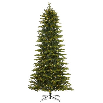 9 Belgium Fir Natural Look Artificial Christmas Tree with 800 Clear LED Lights - SKU #T1649