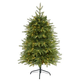 4 Vancouver Fir Natural Look Artificial Christmas Tree with 250 Clear LED Lights and 814 Bendable Branches - SKU #T1651