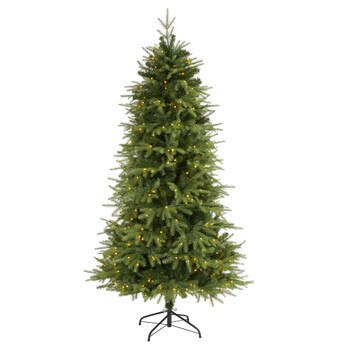 6.5 Vancouver Fir Natural Look Artificial Christmas Tree with 400 Clear LED Lights and 2158 Bendable Branches - SKU #T1654