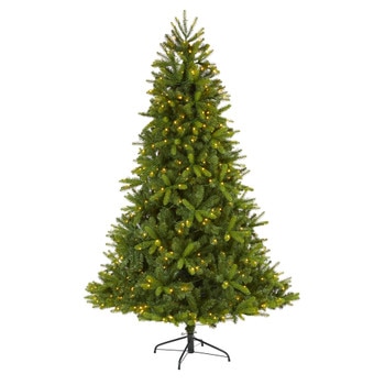 7 New Haven Spruce Natural Look Artificial Christmas Tree with 500 LED Lights - SKU #T1659