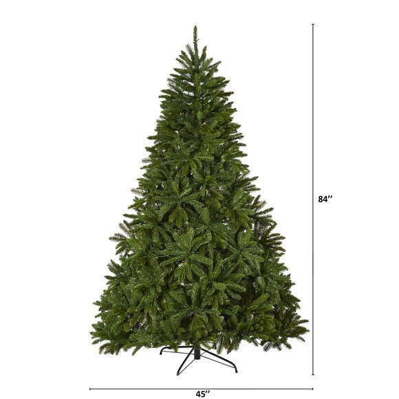 7 Sierra Spruce Natural Look Artificial Christmas Tree with 500 Clear LED Lights and 2213 Tips - SKU #T1666 - 1