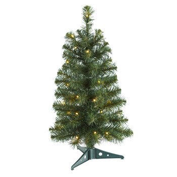 2 Green Artificial Christmas Tree with 35 LED Lights and 72 Bendable Braches - SKU #T1699