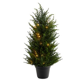 18 Cedar Artificial Tree with LED Lights UV Resistant Indoor/Outdoor - SKU #T1710