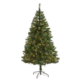 6 Northern Tip Pine Artificial Christmas Tree with 250 Clear LED Lights - SKU #T1717