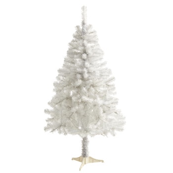 5 White Artificial Christmas Tree with 350 Bendable Branches - SKU #T1721