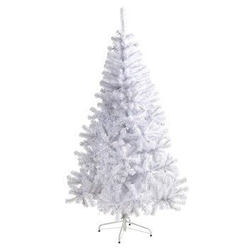 6 White Artificial Christmas Tree with 680 Bendable Branches - SKU #T1722