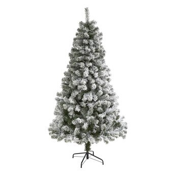 6 Flocked West Virginia Fir Artificial Christmas Tree - SKU #T1734