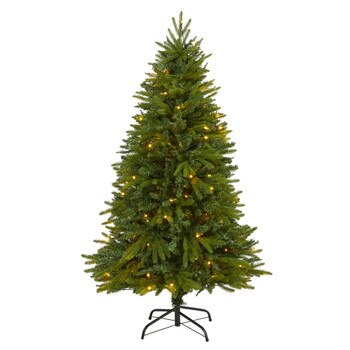 5 Sun Valley Fir Artificial Christmas Tree with 200 Clear LED Lights - SKU #T1784