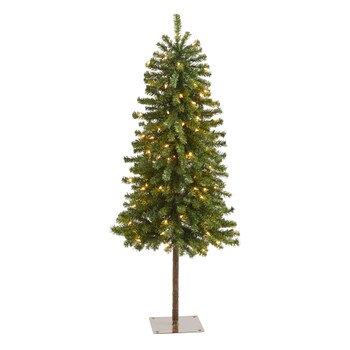 4 Alpine Artificial Christmas Tree with 100 Lights and 260 Bendable Branches - SKU #T1843