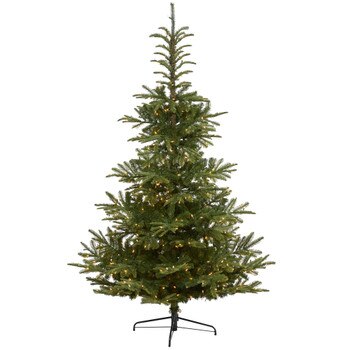 7.5 Layered Washington Spruce Artificial Christmas Tree with 550 Clear Lights and 1325 Bendable Branches - SKU #T1884