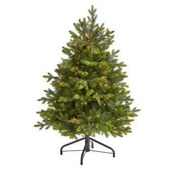 4 North Carolina Fir Artificial Christmas Tree with 250 Clear Lights and 1003 Bendable Branches - SKU #T1890