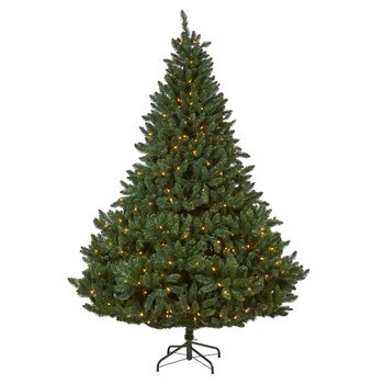 8 Northern Rocky Spruce Artificial Christmas Tree with 500 Clear Lights and 1948 Bendable Branches - SKU #T1916