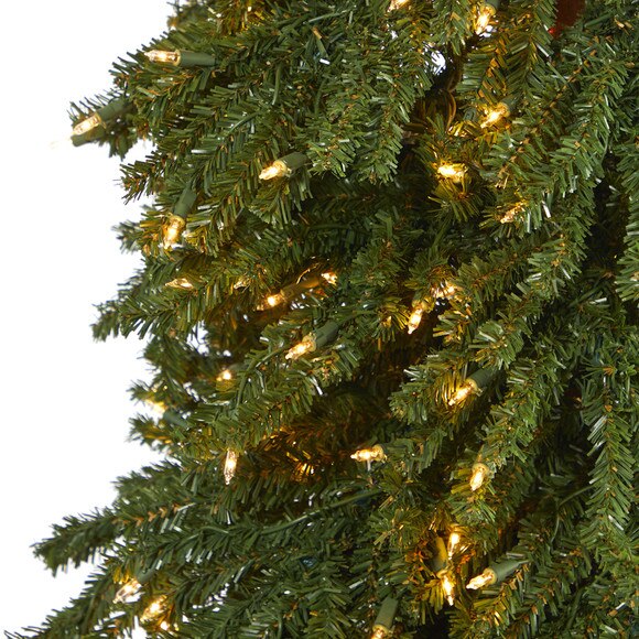 8 Grand Alpine Artificial Christmas Tree with 500 Clear Lights and 1051 Branches on Natural Trunk - SKU #T1948 - 2