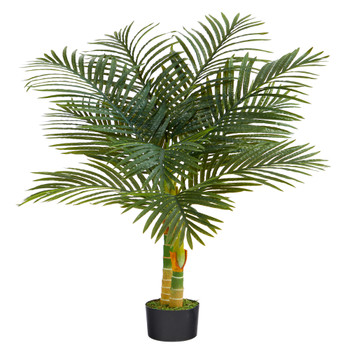 4 Golden Cane Artificial Palm Tree - SKU #T2017