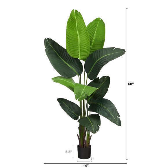5 Travelers Palm Artificial Tree - SKU #T2109 - 1