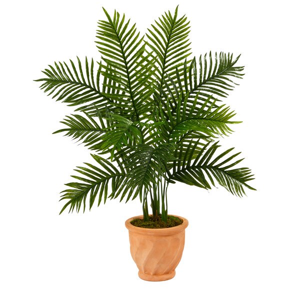 45 Areca Palm Artificial Tree in in Terra-Cotta Planter Real Touch - SKU #T2155