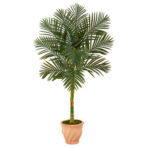 5 Golden Cane Artificial Palm Tree in Terra-Cotta Planter - SKU #T2178