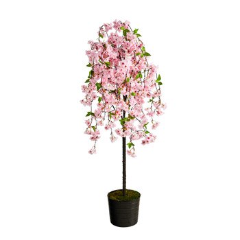 6 Cherry Blossom Artificial Tree in Black Tin Planter - SKU #T2587