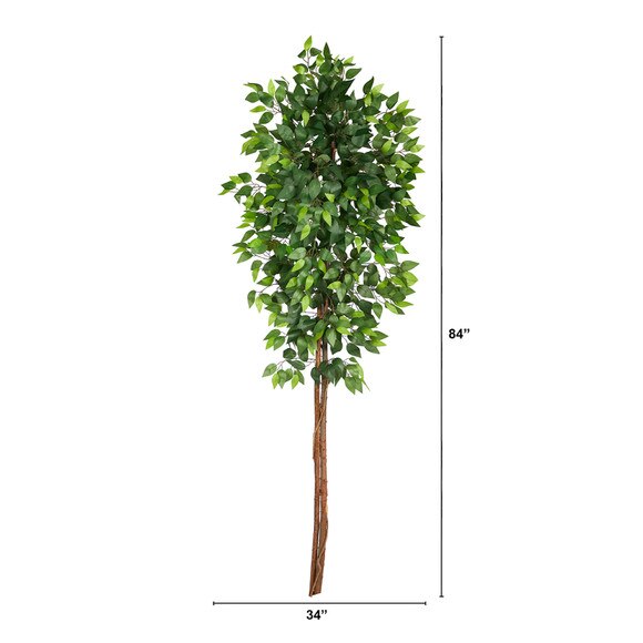 6 Artificial Double Trunk Ficus Tree without Pot - SKU #T2754 - 1