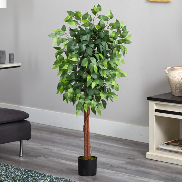 4 Artificial Double Trunk Ficus Tree - SKU #T2756 - 2