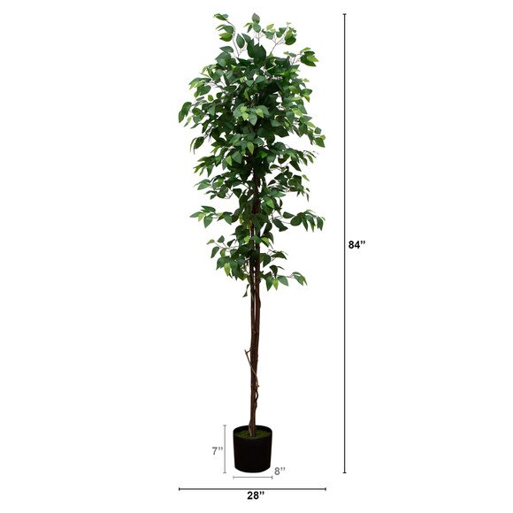 7 Ficus Double Trunk Artificial Tree - SKU #T2760 - 1