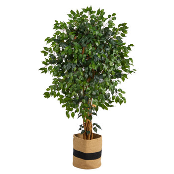 5.5 Palace Ficus Artificial Tree in Handmade Natural Cotton Planter - SKU #T2955