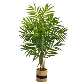 8 King Palm Artificial Tree in Handmade Natural Jute and Cotton Planter - SKU #T2992