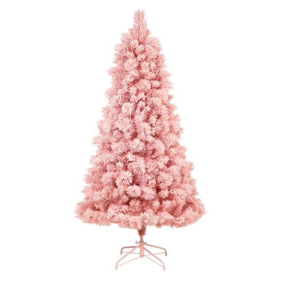 7 Holiday Pink Cashmere Christmas Tree with 300 LED lights and 599 Bendable Branches - SKU #T3029 - 2