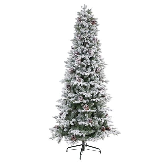 7.5 Flocked Alaskan Pre-Lit Artificial Christmas Tree 350 LED Lights and 2155 Bendable Branches - SKU #T3031 - 2