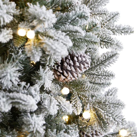 7.5 Flocked Alaskan Pre-Lit Artificial Christmas Tree 350 LED Lights and 2155 Bendable Branches - SKU #T3031 - 3