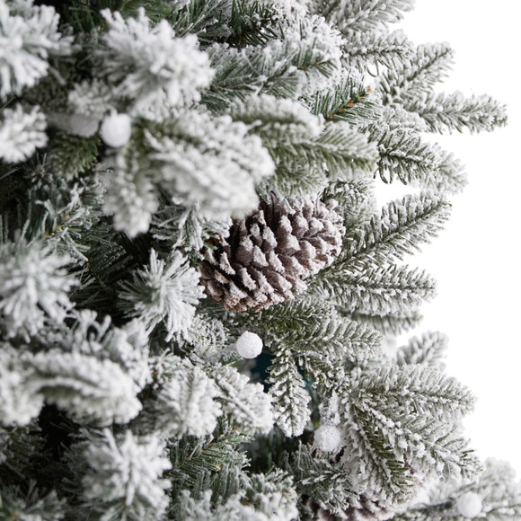 7.5 Flocked Alaskan Pre-Lit Artificial Christmas Tree 350 LED Lights and 2155 Bendable Branches - SKU #T3031 - 4
