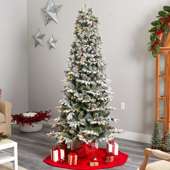 7.5 Flocked Alaskan Pre-Lit Artificial Christmas Tree 350 LED Lights and 2155 Bendable Branches - SKU #T3031 - 6