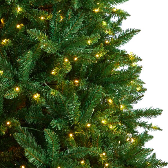 9 Green Valley Fir Artificial Christmas Tree with 800 Clear LED Lights and 2093 Bendable Branches - SKU #T3047 - 3