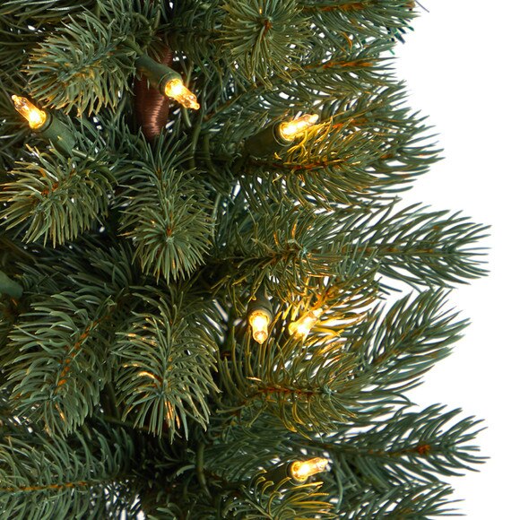 3 Green Pine Artificial Christmas Tree with 50 Warm White Lights Set in a Burlap Base - SKU #T3253 - 3