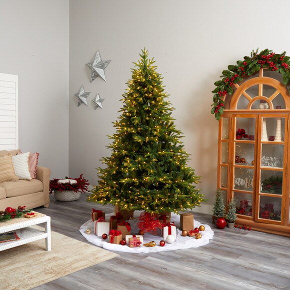 8 Colorado Mountain Fir Natural Look Tree with 700 Multi LED Lights and 3560 Bendable Branches - SKU #T3259 - 8
