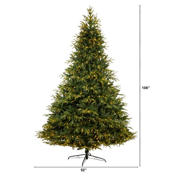 9 Colorado Mountain Fir Natural Look Tree with 900 Multi LED Lights and 4600 Bendable Branches - SKU #T3260 - 1
