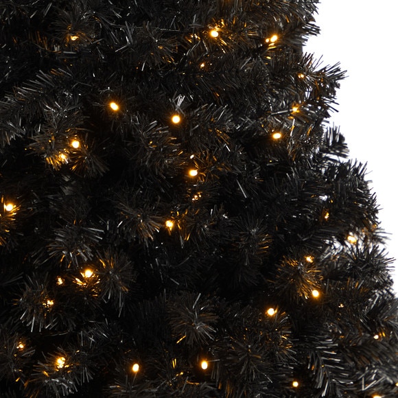 4 Black Artificial Christmas Tree with 170 Clear LED Lights - SKU #T3263 - 3