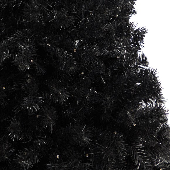 4 Black Artificial Christmas Tree with 170 Clear LED Lights - SKU #T3263 - 4