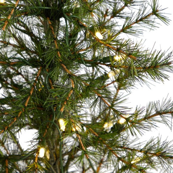 3 Artificial Christmas Tree with 50 Clear LED Lights Set in a Burlap Base - SKU #T3272 - 3