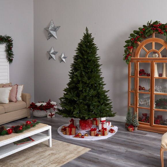 7.5 Vermont Spruce Tree with 650 Color Changing Multifunction with Remote Control LED Lights - SKU #T3288 - 9