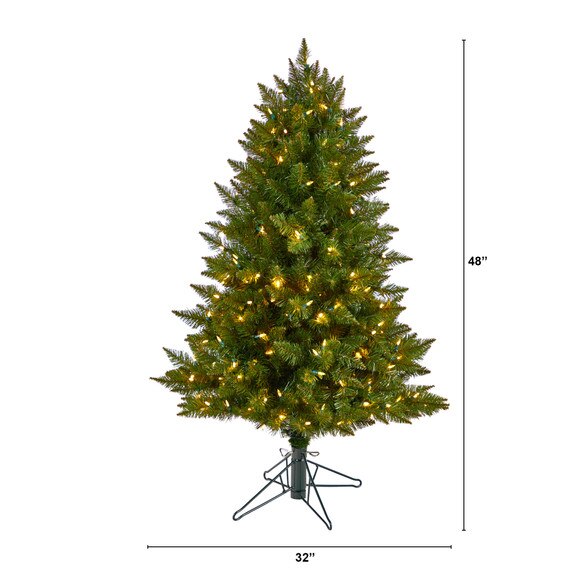 4 Vermont Spruce Tree with 200 Color Changing Multifunction and Remote Control LED Lights - SKU #T3290 - 1