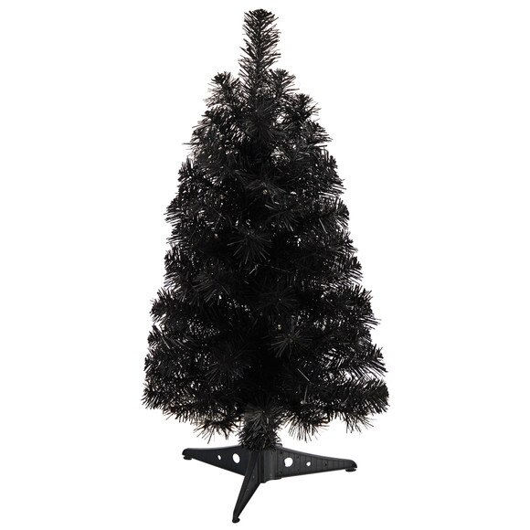 2 Black Artificial Christmas Tree with 35 LED Lights and 72 Bendable Branches - SKU #T3301 - 2