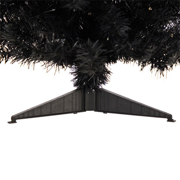 3 Black Artificial Christmas Tree with 50 LED Lights and 118 Bendable Branches - SKU #T3305 - 5