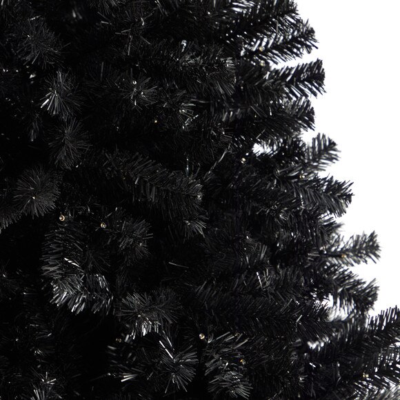 7 Black Artificial Christmas Tree with 500 Clear LED Lights and 1428 Tips - SKU #T3307 - 4